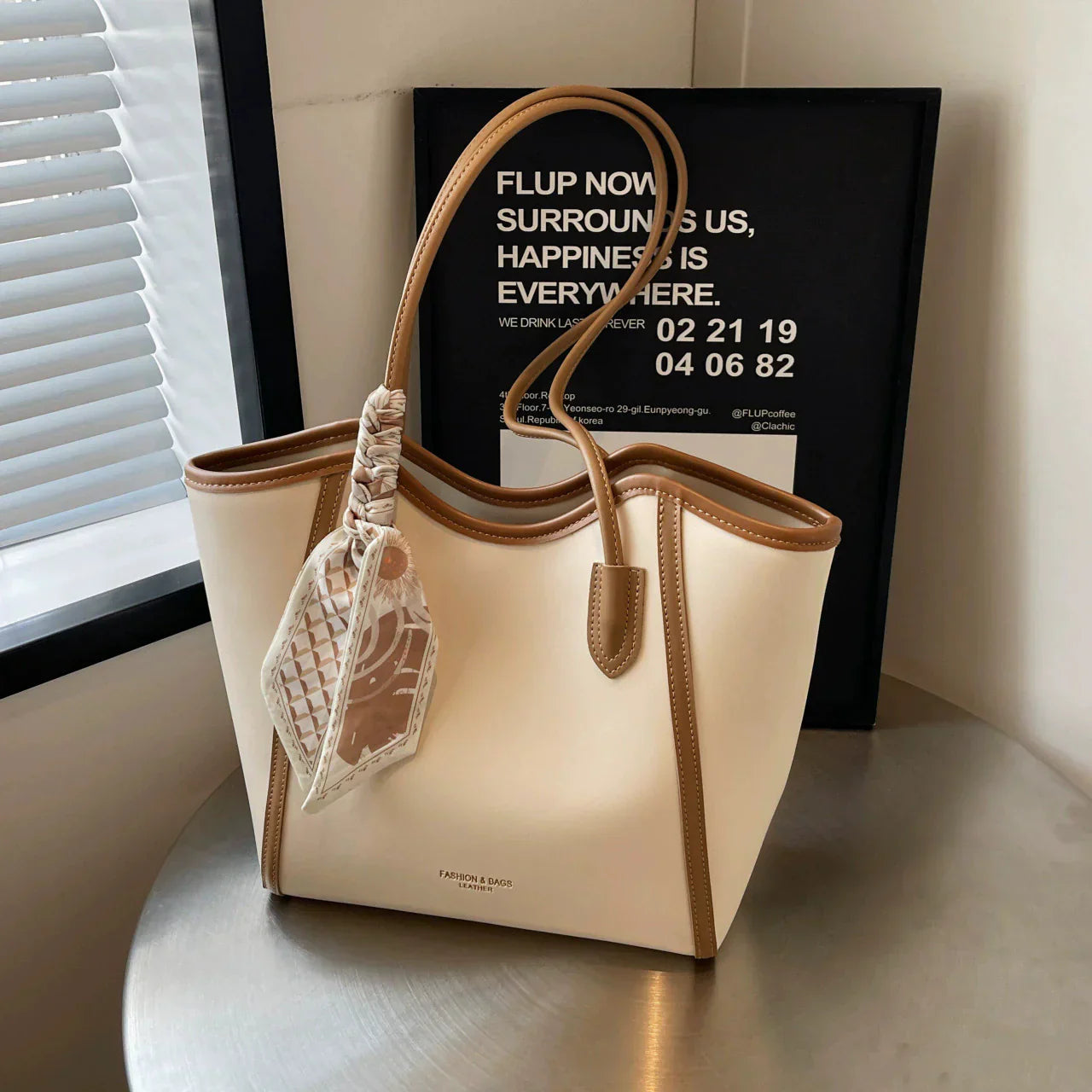 Luxury Designer Handbags Purses With Scarf Decorated