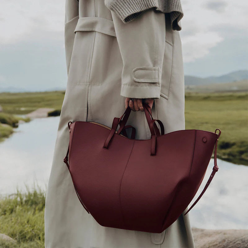 Polene Cyme Bag – 2 Piece Set (Handbag + Pouch) | Premium Luxury Tote for Women