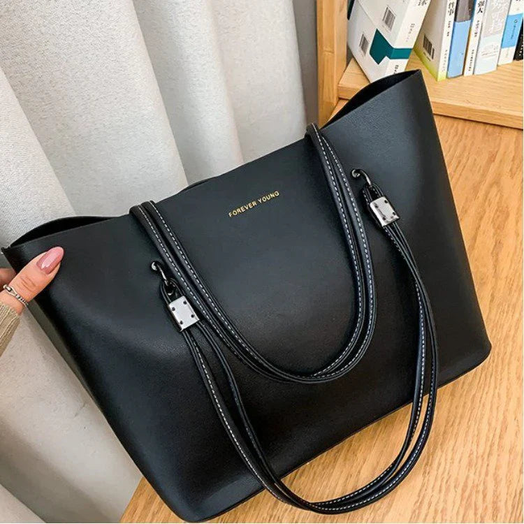 Ladies Luxury Tote Messenger Bag Double Strap Curvy Ware -CR-043