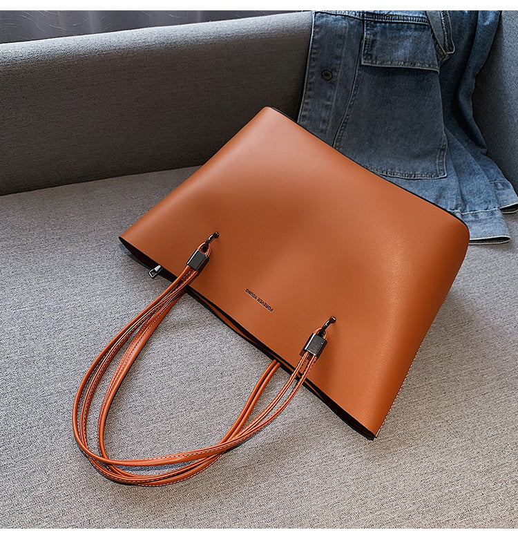 Ladies Luxury Tote Messenger Bag Double Strap Curvy Ware -CR-043