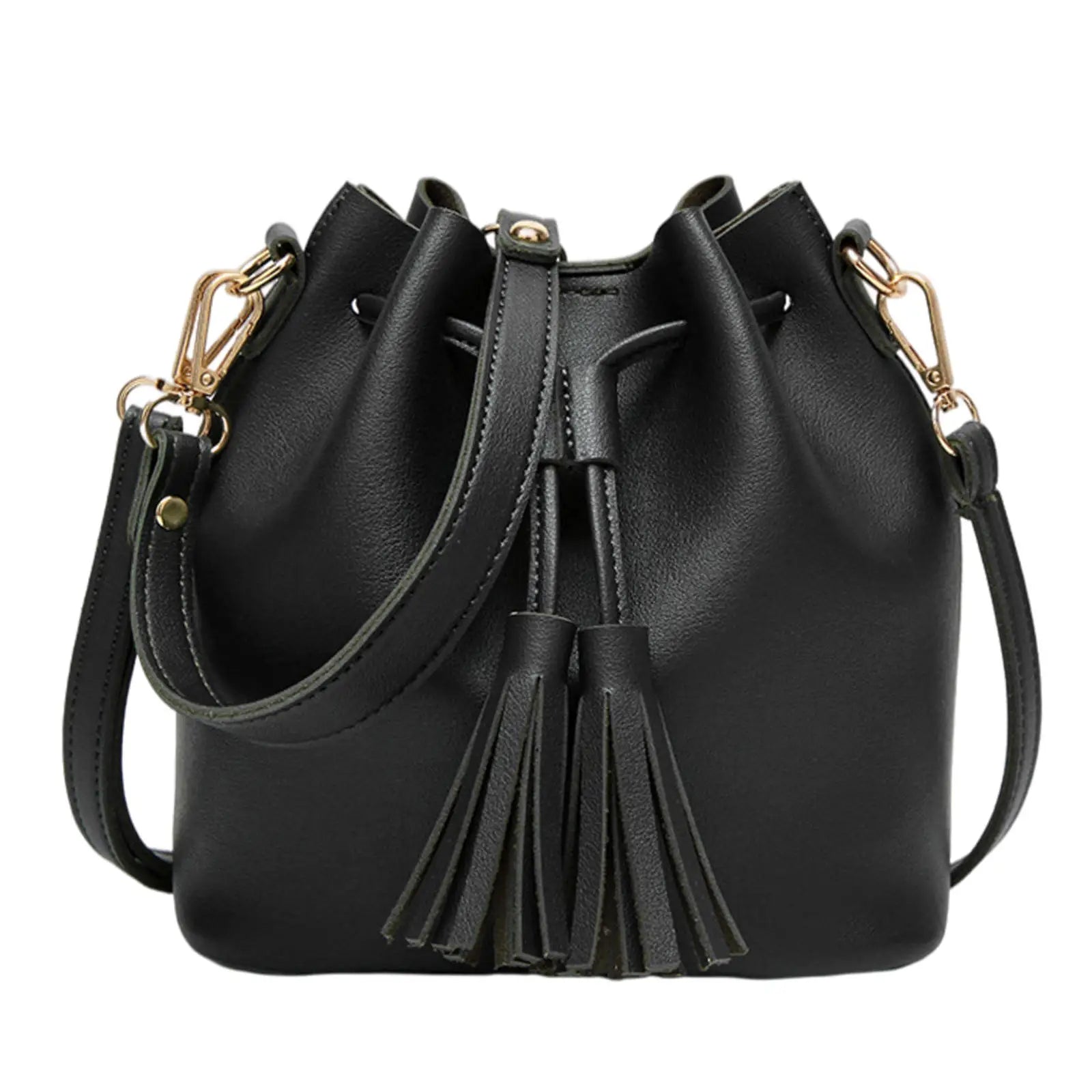 Women's Bucket Shoulder Bag Hobo Bag Drawstring Shoulder Handbags Ladies Handbags PU Leather Satchel 2 Way Bag for Winter Female