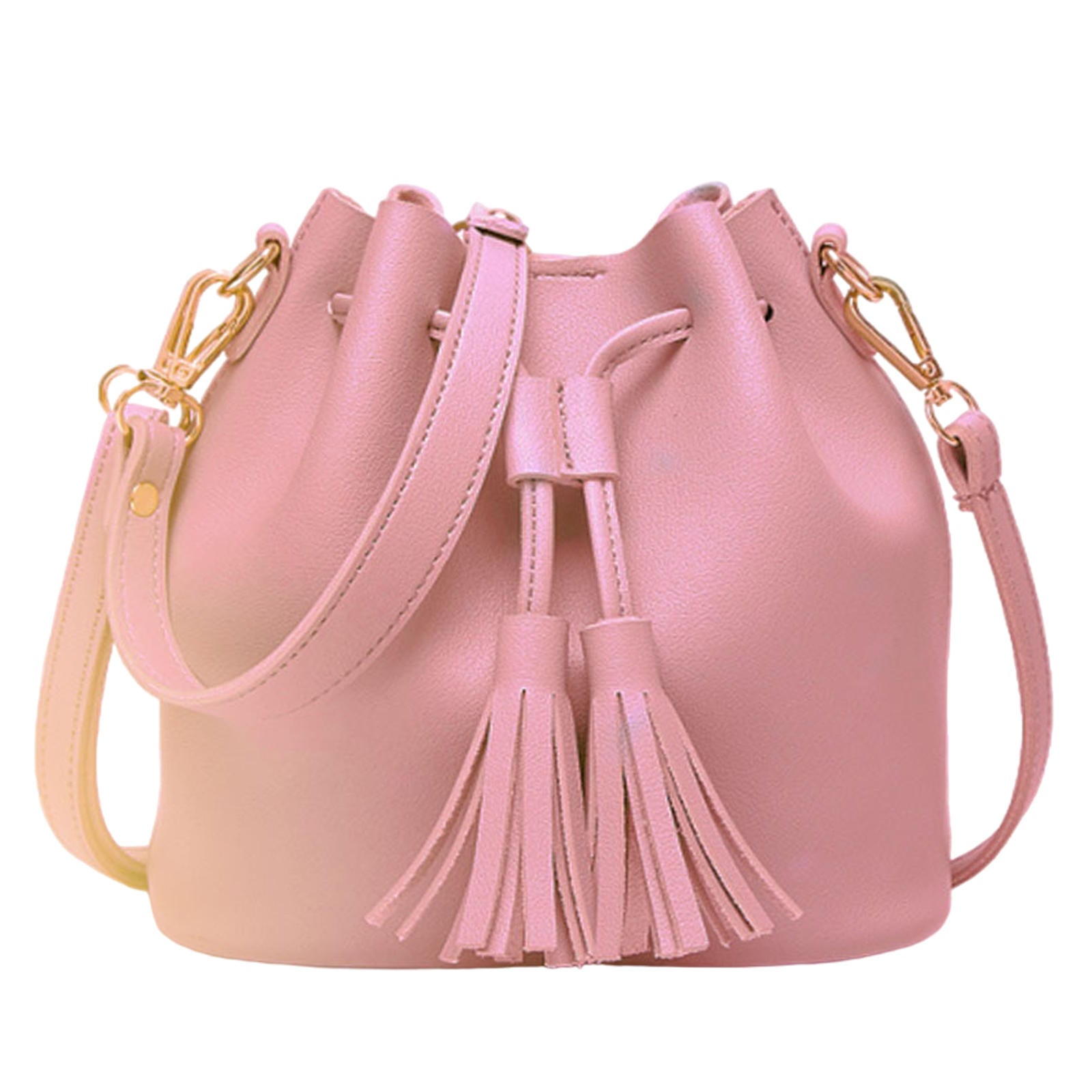 Women's Bucket Shoulder Bag Hobo Bag Drawstring Shoulder Handbags Ladies Handbags PU Leather Satchel 2 Way Bag for Winter Female