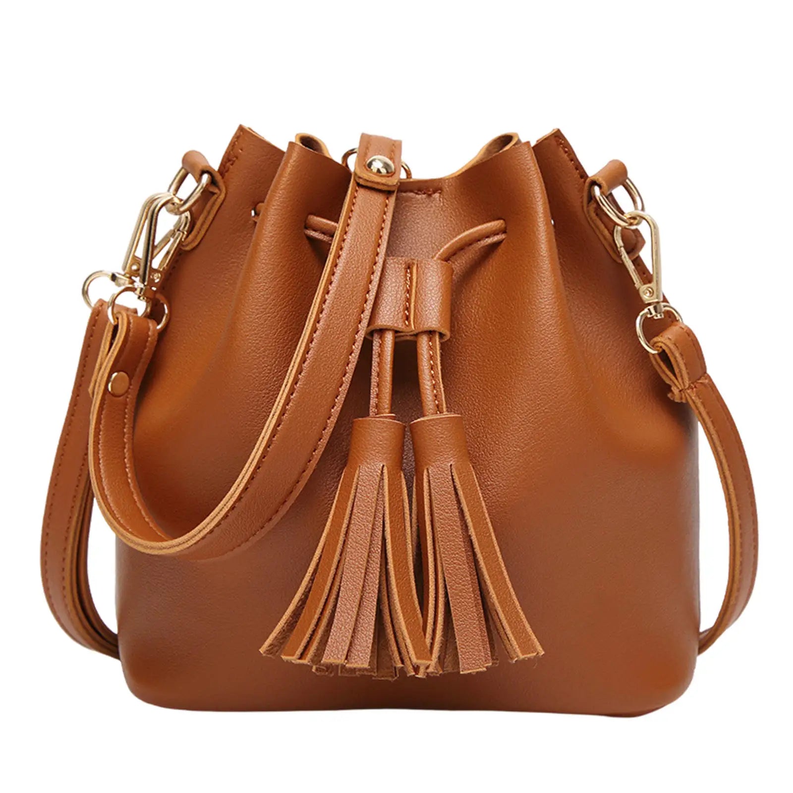Women's Bucket Shoulder Bag Hobo Bag Drawstring Shoulder Handbags Ladies Handbags PU Leather Satchel 2 Way Bag for Winter Female