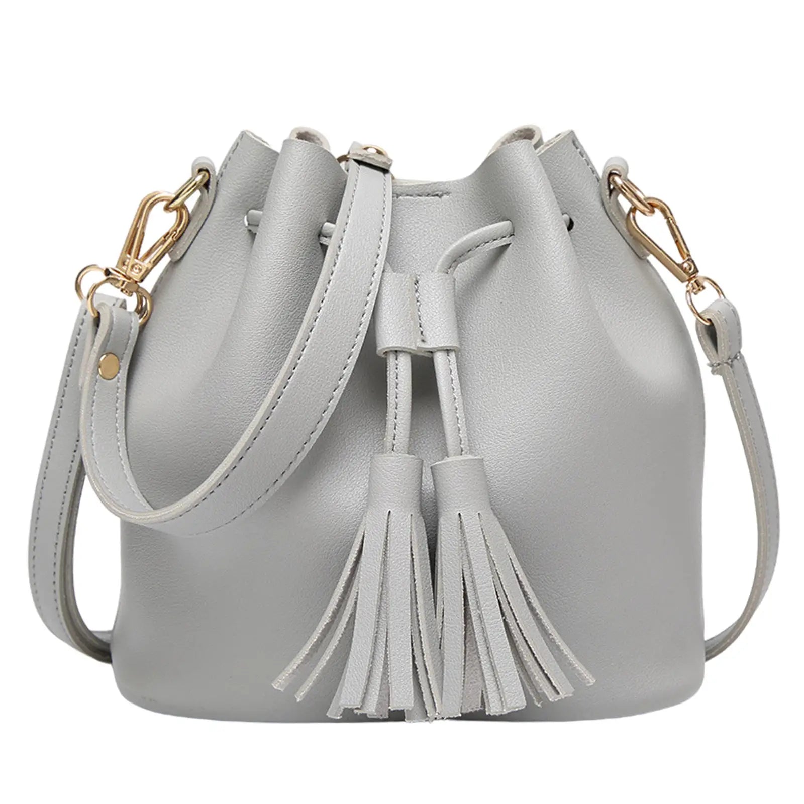 Women's Bucket Shoulder Bag Hobo Bag Drawstring Shoulder Handbags Ladies Handbags PU Leather Satchel 2 Way Bag for Winter Female
