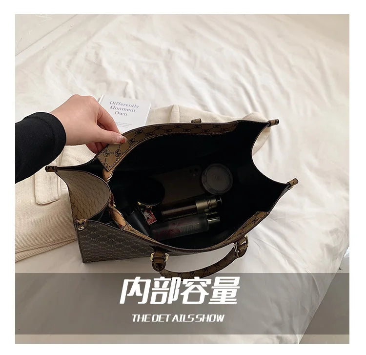 2025 new fashion portable shopping bag large capacity tote bag elegant fashion shoulder bag handbags women's large bag