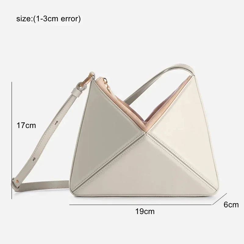 Turkey Style Designer Fold Trianglewomen's Handbag Winter Patchwork Candy Color Versatile Unique Leisure Female Bags