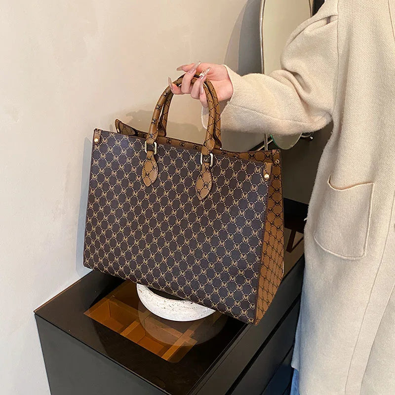 2025 new fashion portable shopping bag large capacity tote bag elegant fashion shoulder bag handbags women's large bag