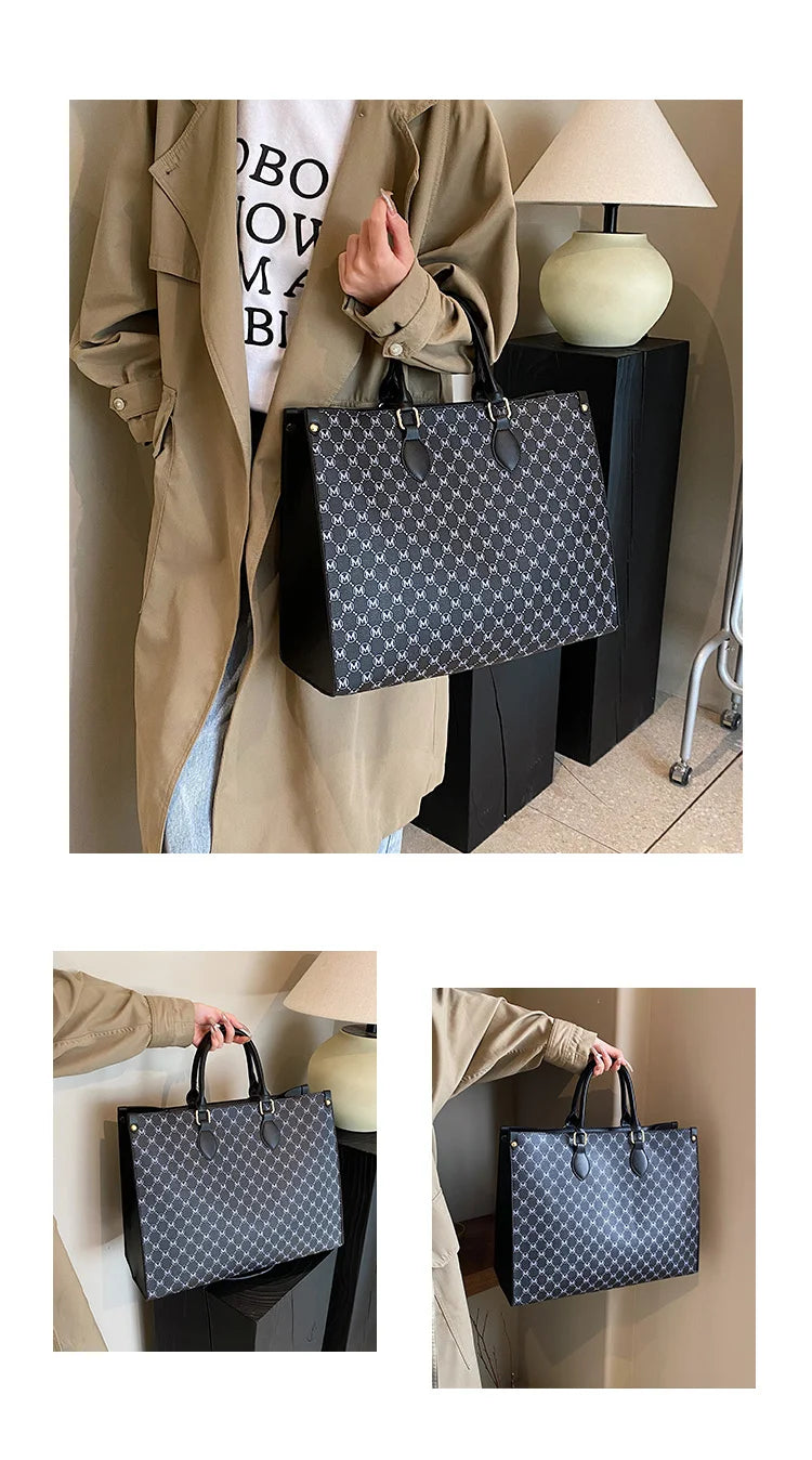 2025 new fashion portable shopping bag large capacity tote bag elegant fashion shoulder bag handbags women's large bag