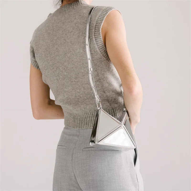Women's Luxury Crossbody Bag Fashion Brand Handbags for 2024 Turkey Stereoscopic Designer Bags Colorful Triangle Patchwork