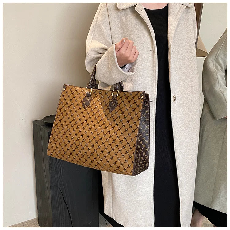 2025 new fashion portable shopping bag large capacity tote bag elegant fashion shoulder bag handbags women's large bag