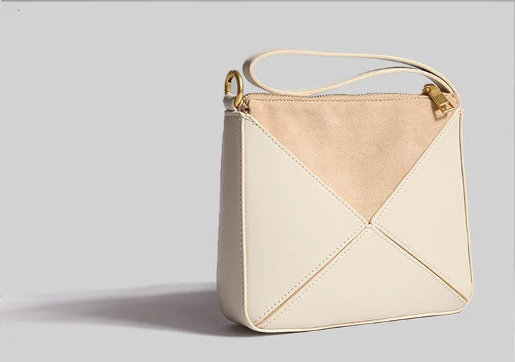 Turkey Style Designer Fold Trianglewomen's Handbag Winter Patchwork Candy Color Versatile Unique Leisure Female Bags