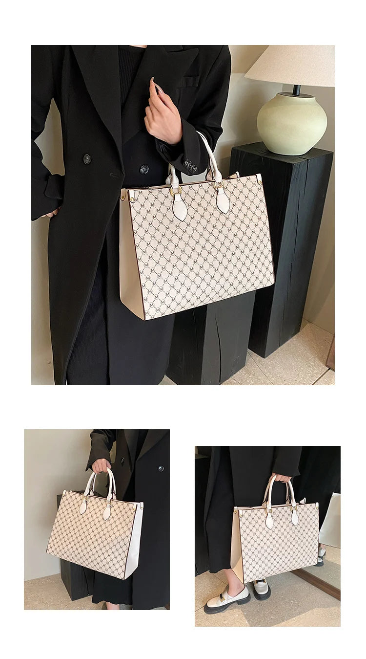 2025 new fashion portable shopping bag large capacity tote bag elegant fashion shoulder bag handbags women's large bag