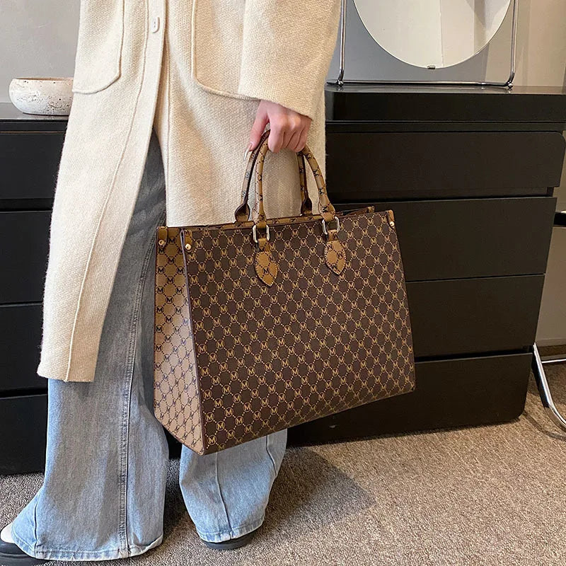 2025 new fashion portable shopping bag large capacity tote bag elegant fashion shoulder bag handbags women's large bag