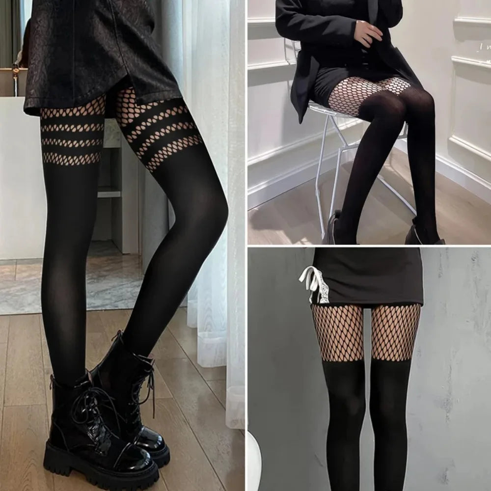Sexy Hollow Pantyhose Suspenders Fishnet Stockings Nightclub Tights Dance Sexy Pantyhose Women Tights Women