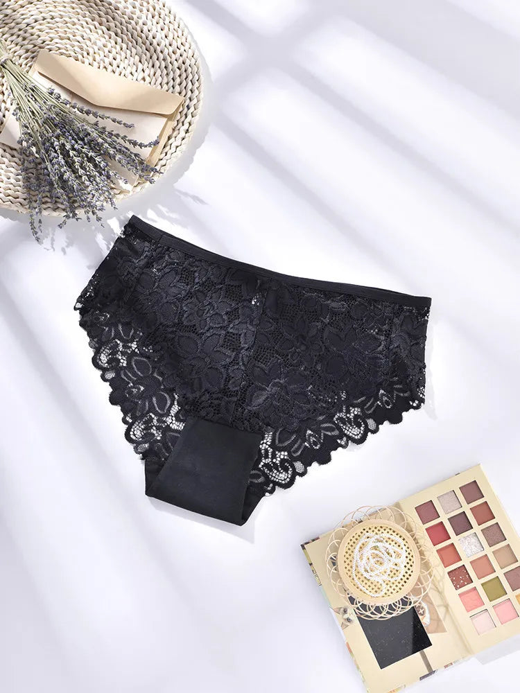 1XL-4XL Plus Size Women Briefs Panties High Waist Sexy Lingerie Hollow Out Underpanties Comfortable Underwear 80-140kg
