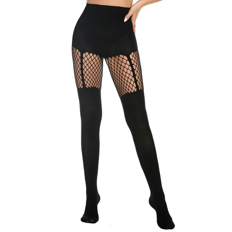 Sexy Hollow Pantyhose Suspenders Fishnet Stockings Nightclub Tights Dance Sexy Pantyhose Women Tights Women