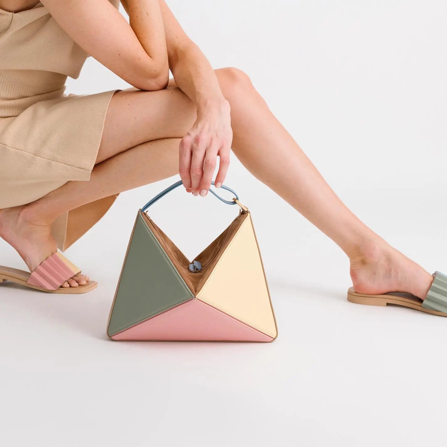 Women's Luxury Crossbody Bag Fashion Brand Handbags for 2024 Turkey Stereoscopic Designer Bags Colorful Triangle Patchwork