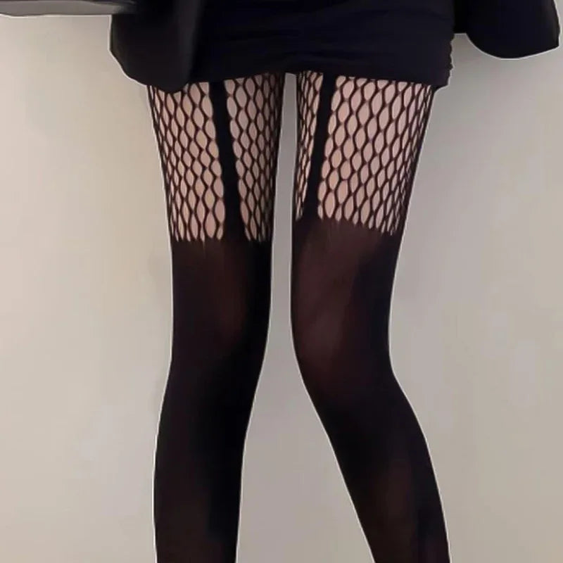 Sexy Hollow Pantyhose Suspenders Fishnet Stockings Nightclub Tights Dance Sexy Pantyhose Women Tights Women