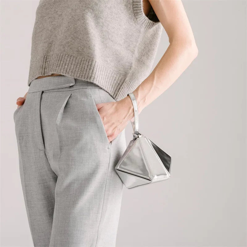 Women's Luxury Crossbody Bag Fashion Brand Handbags for 2024 Turkey Stereoscopic Designer Bags Colorful Triangle Patchwork