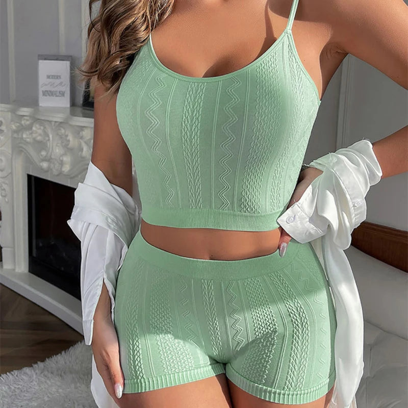 Spring Summer Langerie Sets Sexy Underwears Women Micro Underwear Solid Color Wearing Outside Women's Bra and Panties Sets Below