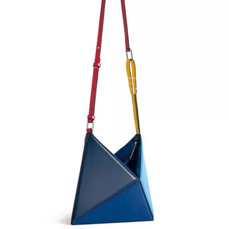 Women's Luxury Crossbody Bag Fashion Brand Handbags for 2024 Turkey Stereoscopic Designer Bags Colorful Triangle Patchwork