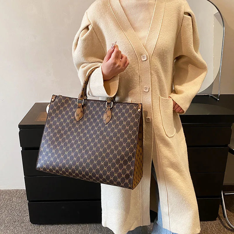 2025 new fashion portable shopping bag large capacity tote bag elegant fashion shoulder bag handbags women's large bag