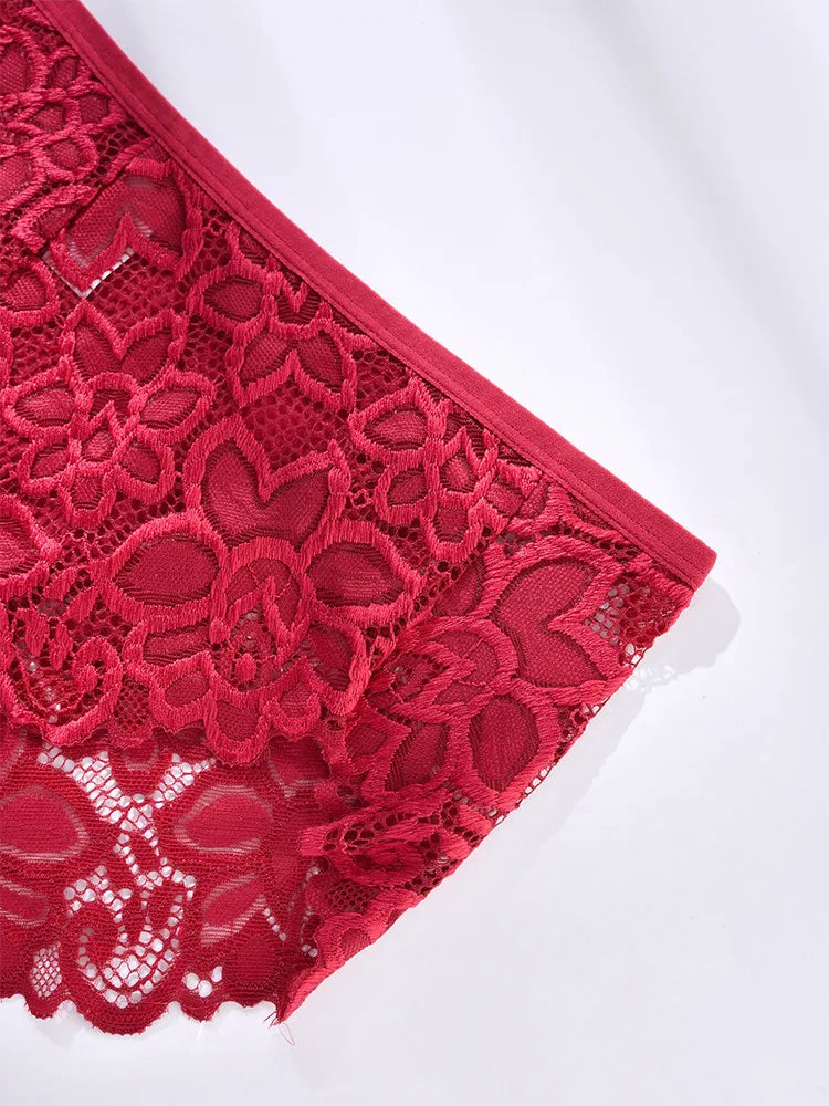 1XL-4XL Plus Size Women Briefs Panties High Waist Sexy Lingerie Hollow Out Underpanties Comfortable Underwear 80-140kg