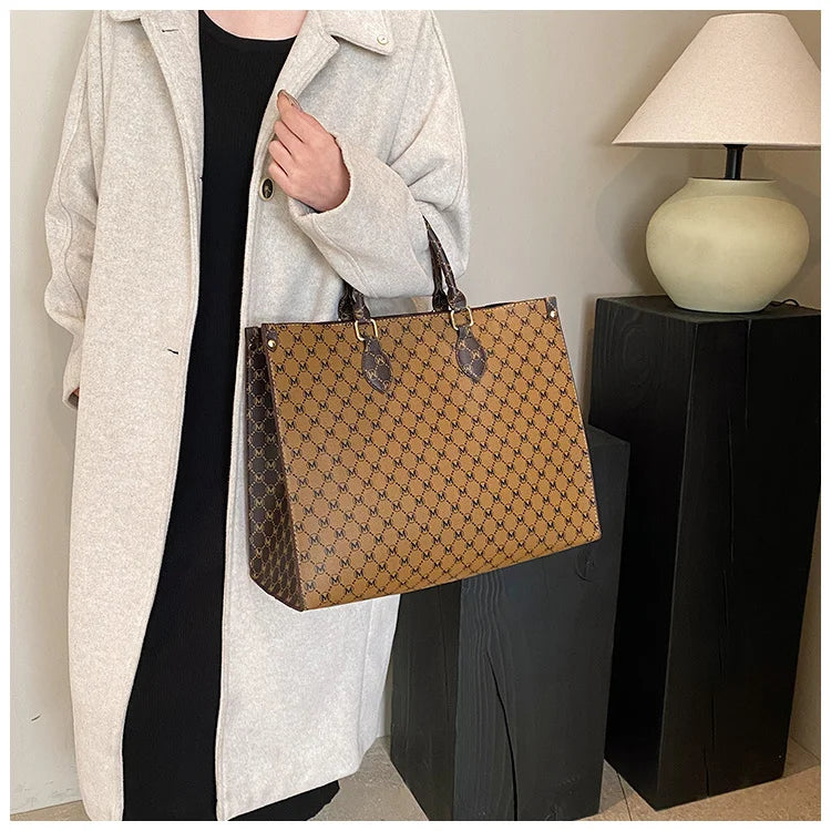 2025 new fashion portable shopping bag large capacity tote bag elegant fashion shoulder bag handbags women's large bag