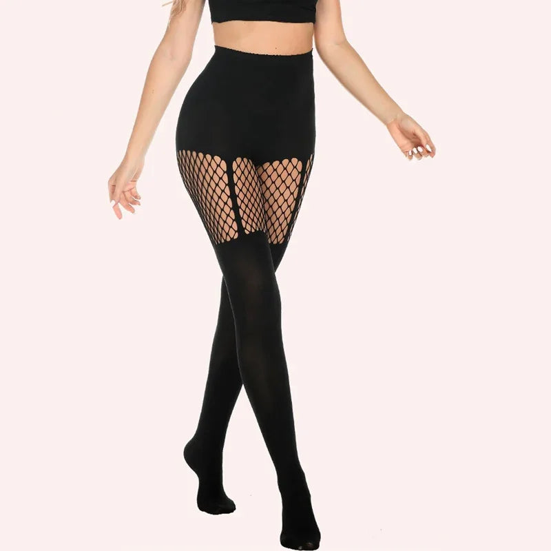 Sexy Hollow Pantyhose Suspenders Fishnet Stockings Nightclub Tights Dance Sexy Pantyhose Women Tights Women