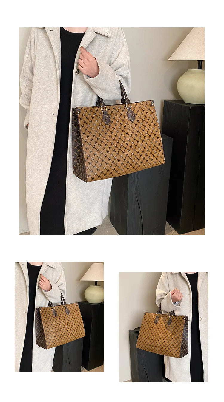 2025 new fashion portable shopping bag large capacity tote bag elegant fashion shoulder bag handbags women's large bag