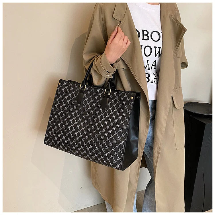 2025 new fashion portable shopping bag large capacity tote bag elegant fashion shoulder bag handbags women's large bag