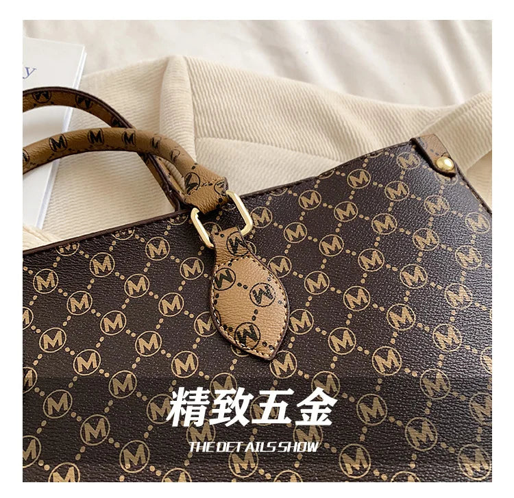 2025 new fashion portable shopping bag large capacity tote bag elegant fashion shoulder bag handbags women's large bag