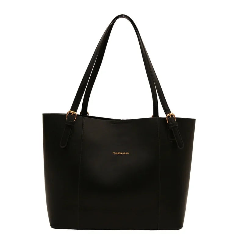 Retro Minimalist Large Capacity Commuter Bag Women's Winter New Fashion Handbag Shoulder Bag Tote Bag Soft Polyester Lining