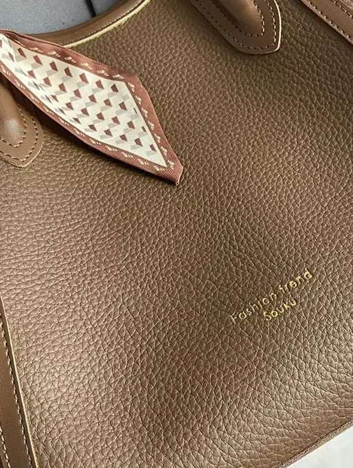 Luxury Designer Handbags Purses With Scarf Decorated