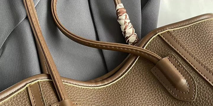 Luxury Designer Handbags Purses With Scarf Decorated