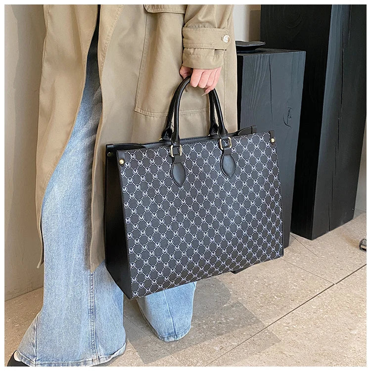 2025 new fashion portable shopping bag large capacity tote bag elegant fashion shoulder bag handbags women's large bag