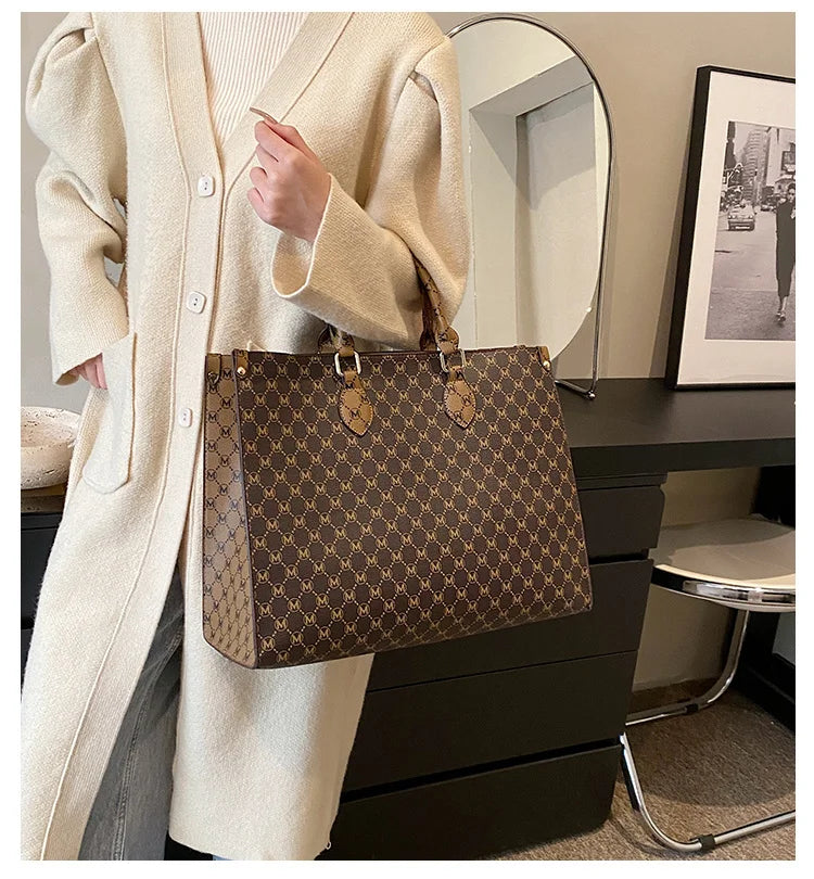 2025 new fashion portable shopping bag large capacity tote bag elegant fashion shoulder bag handbags women's large bag