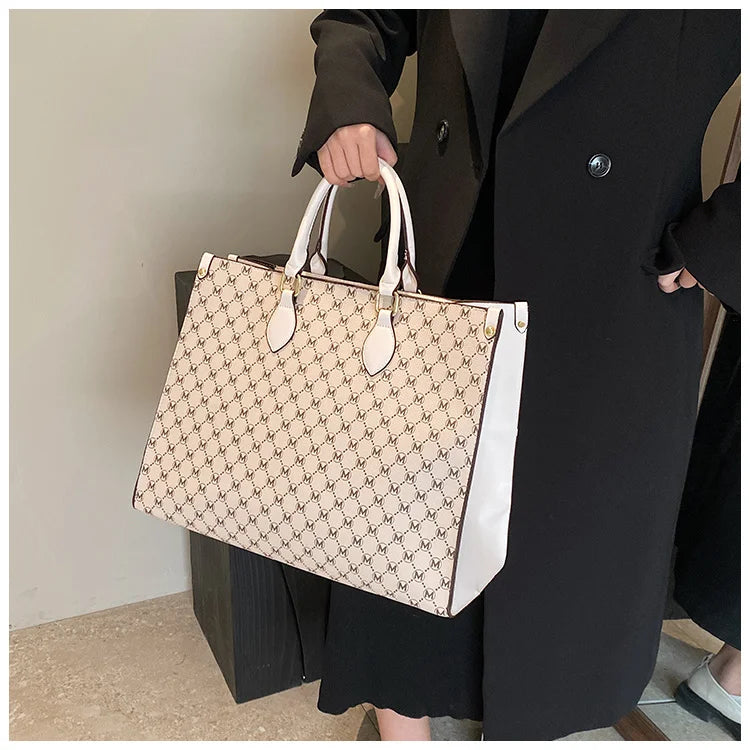 2025 new fashion portable shopping bag large capacity tote bag elegant fashion shoulder bag handbags women's large bag