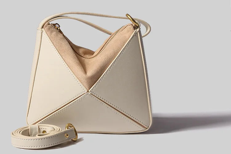 Turkey Style Designer Fold Trianglewomen's Handbag Winter Patchwork Candy Color Versatile Unique Leisure Female Bags