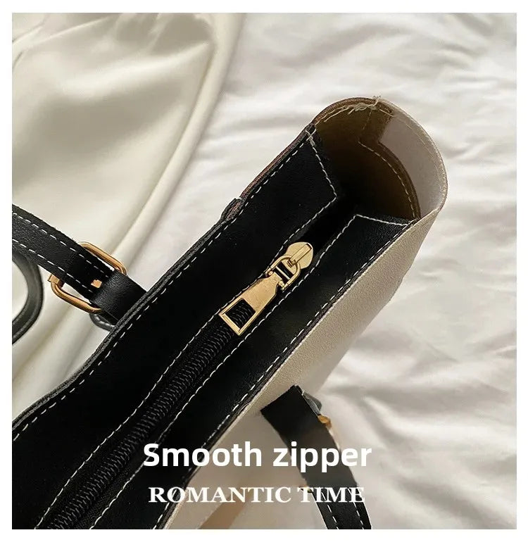 Casual Candy Color Spliced Women's Shoulder Bag Soft Surface Single Shoulder Bag Simple Handheld Bag Hip Hop Style Square Shape