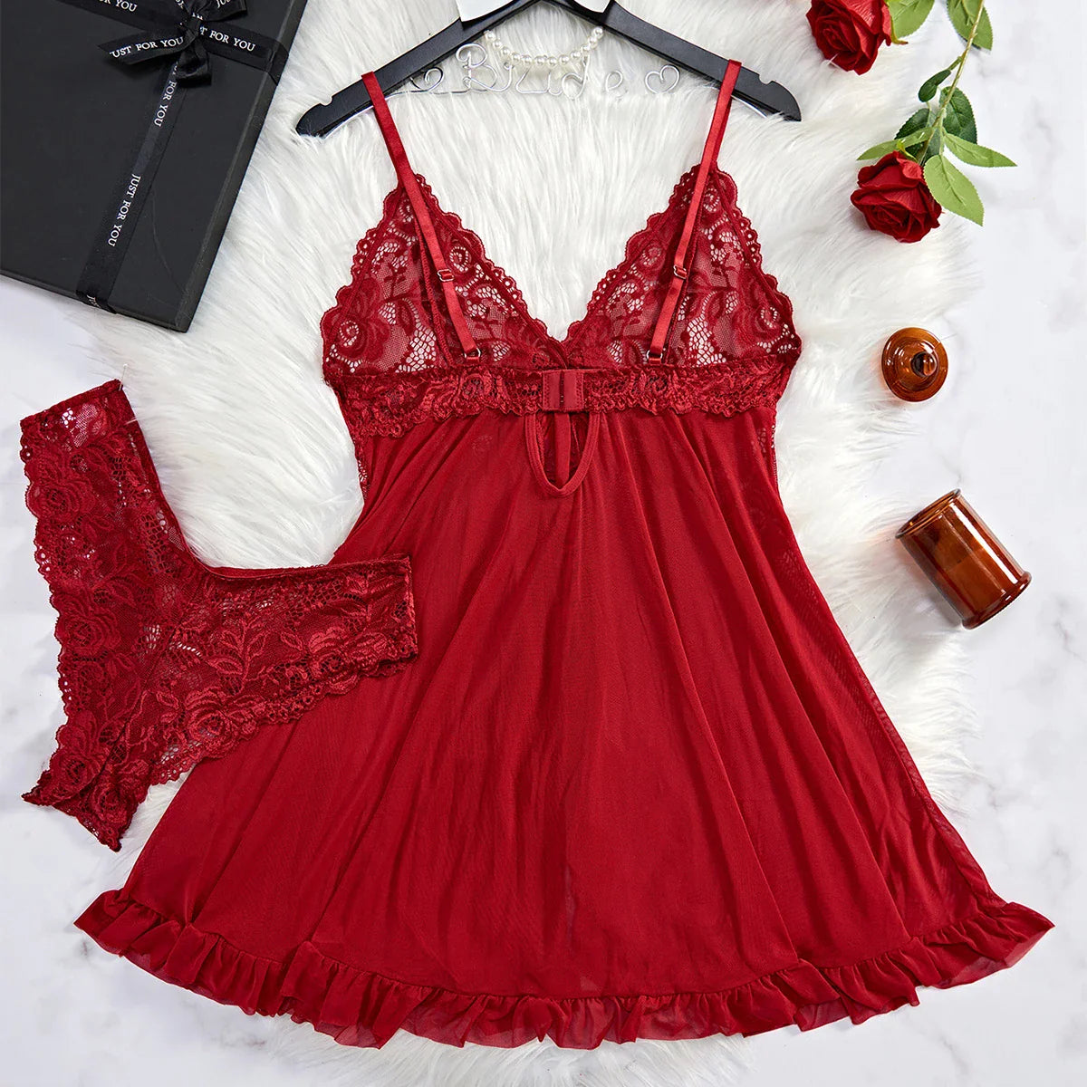 Transparent Red Sexy Lingerie Women's Underwear See Through Sleepwear Curvy Ware Transparent Red Sexy Lingerie Women's Underwear See Through Sleepwear Curvy Ware
