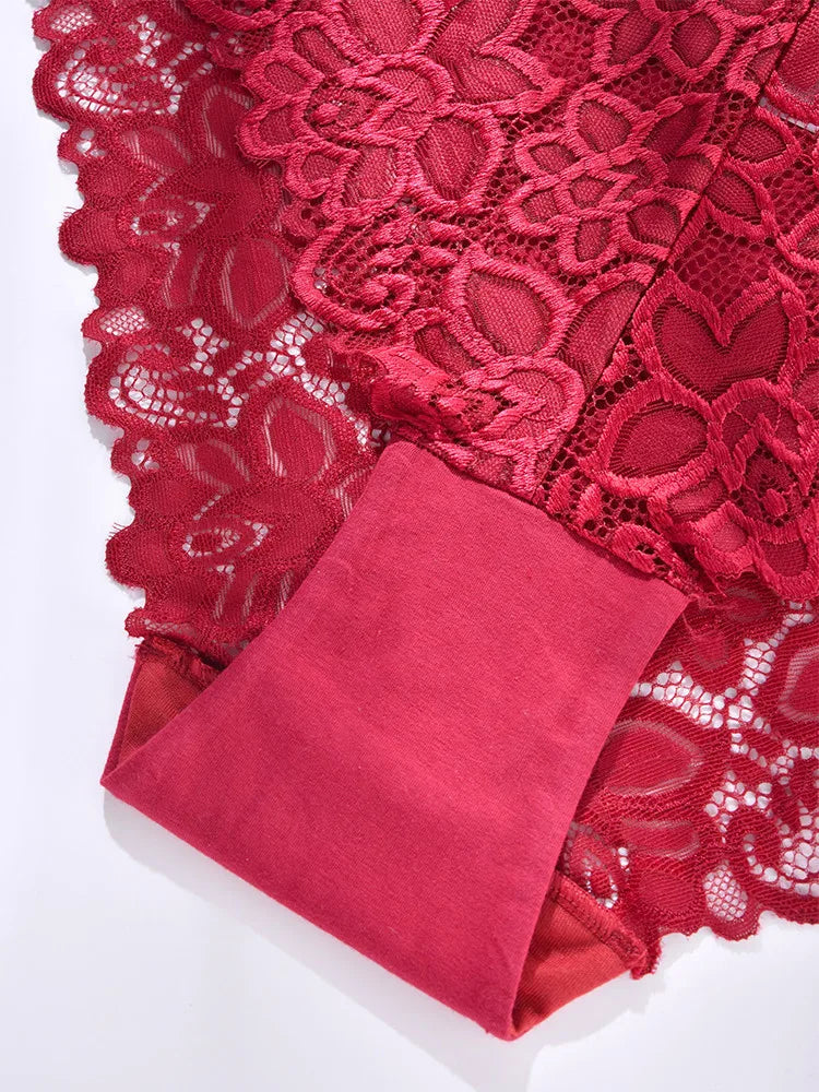1XL-4XL Plus Size Women Briefs Panties High Waist Sexy Lingerie Hollow Out Underpanties Comfortable Underwear 80-140kg