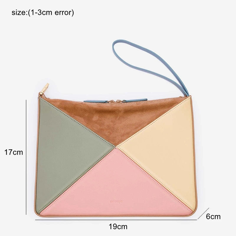 Women's Luxury Crossbody Bag Fashion Brand Handbags for 2024 Turkey Stereoscopic Designer Bags Colorful Triangle Patchwork