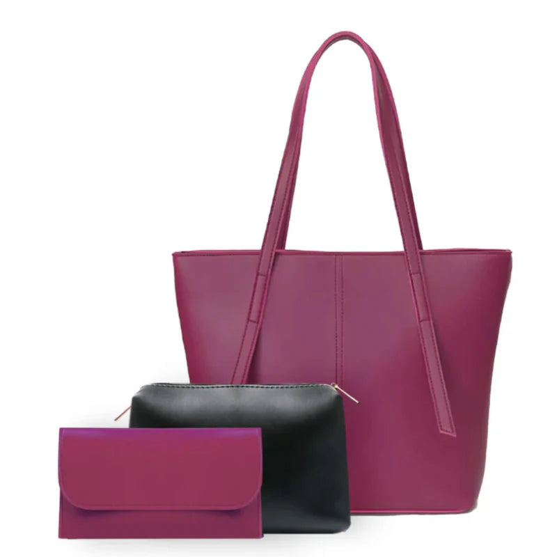 Designer Vintage Women's 3 Pcs Bag Set Curvy Ware -CR-054