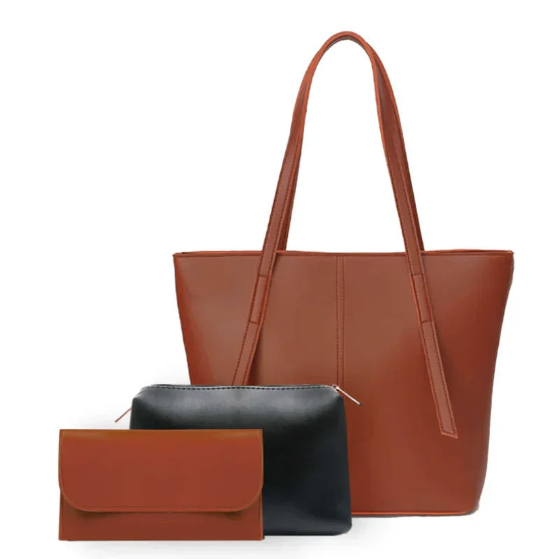 Designer Vintage Women's 3 Pcs Bag Set Curvy Ware -CR-054